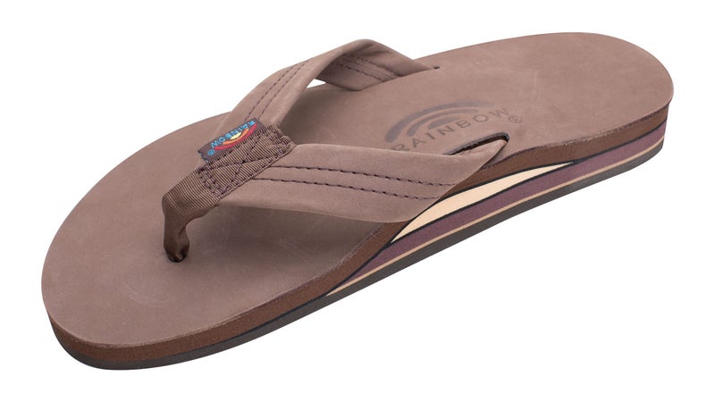 Rainbow Sandals Women's Double Layer Premier Leather Sandals w/Arch Support, Expresso, Ladies X-Large / 8.5-9.5 D(M) US - Image 1